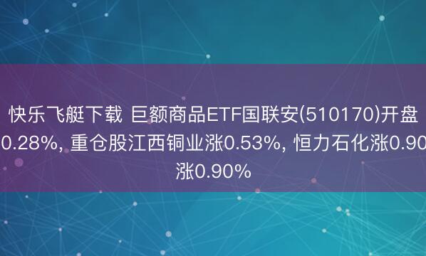 快乐飞艇下载 巨额商品ETF国联安(510170)开盘跌0.28%， 重仓股江西铜业涨0.53%， 恒力石化涨0.90%