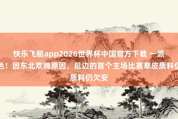快乐飞艇app2026世界杯中国官方下载 一派土黄色！因东北欢腾原因，延边的首个主场比赛草皮质料仍欠安
