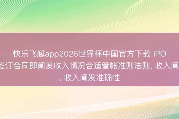 快乐飞艇app2026世界杯中国官方下载 IPO案例: 未签订合同即阐发收入情况合适管帐准则法则， 收入阐发准确性