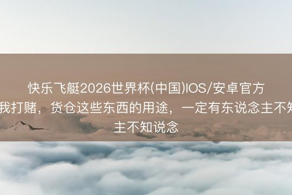 快乐飞艇2026世界杯(中国)IOS/安卓官方下载 我打赌，货仓这些东西的用途，一定有东说念主不知说念